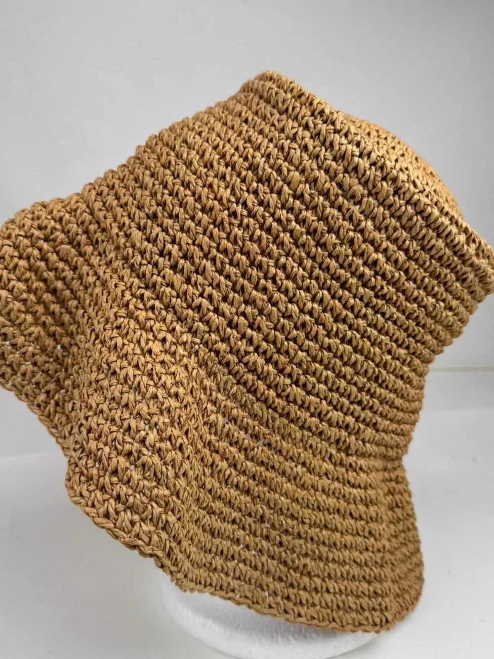 Madewell Woven Straw Paper Sun Bucket Hat M/L NP770 Brown Spring 2024